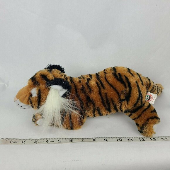 Peek a Boo Toys Tiger Plush Orange Black Striped Big Cat Stuffed Animal Toy - Picture 9 of 9